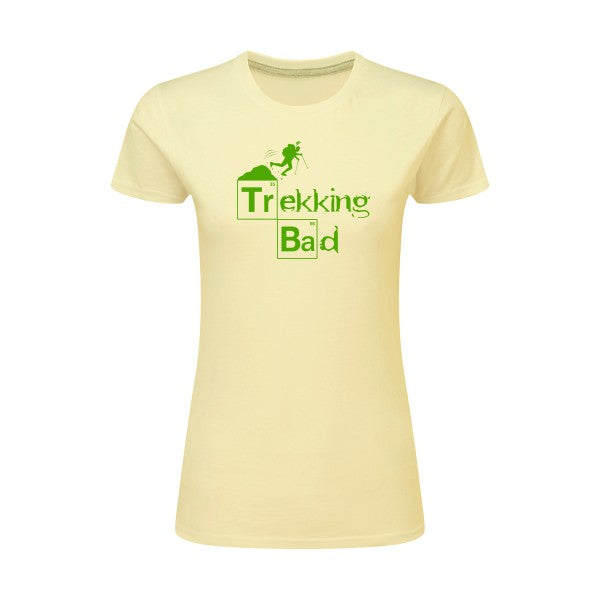 Trekking bad | Vert pomme |T shirt original femme|SG