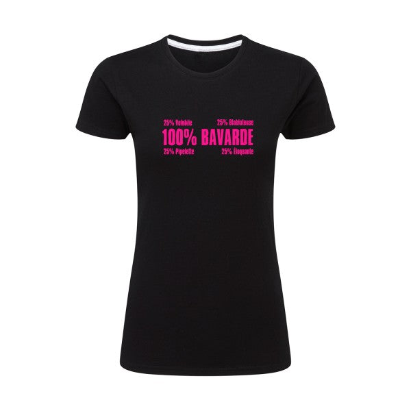 t-shirt Bavarde Rose Fluo |T shirt original femme|SG