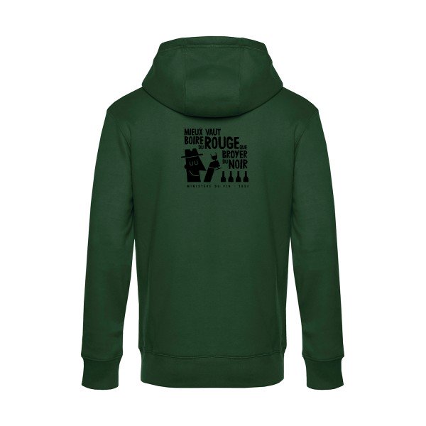 Mieux-vaut sweat shirt original Bottle Green flex Noir impression Dos