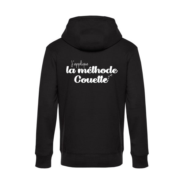 La-methode-Couette sweat shirt original Black flex Blanc impression Dos