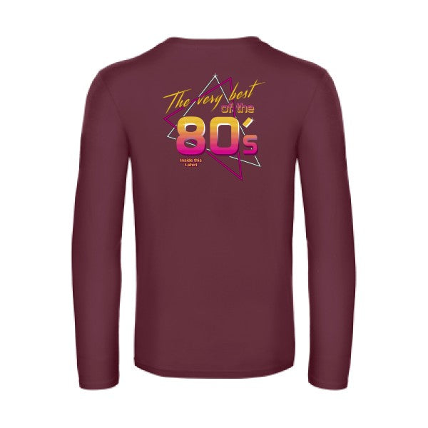 annee-80s-t-shirt-manches-longues-original-humour -Burgundy