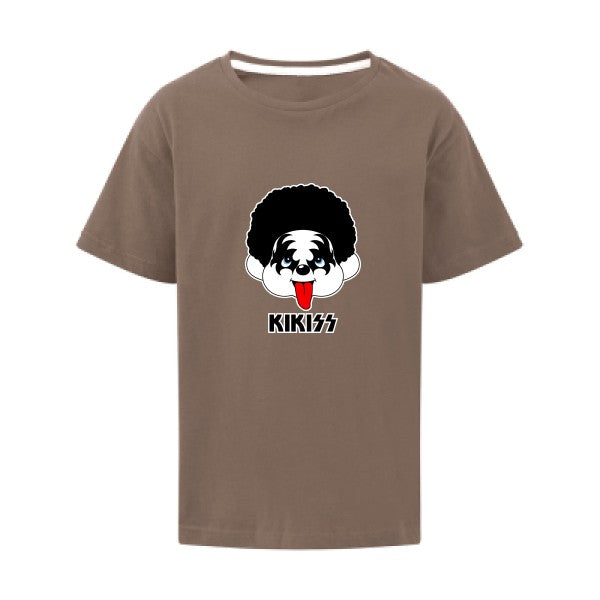 KIKISS SG - Kids T-shirt enfant Deep Taupe Taille 128 (7-8/L)