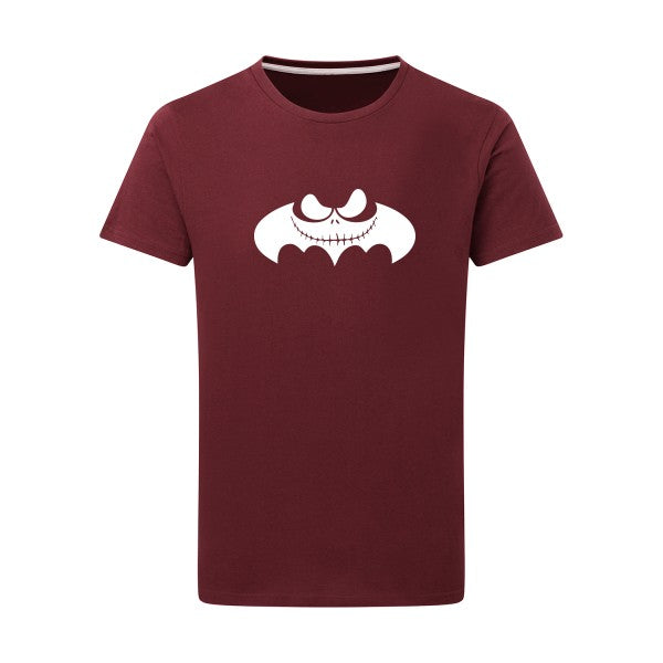 BATJACK Blanc -Flex Blanc sur T-shirt SG  Burgundy  2XL