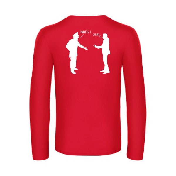 chifoumi - t shirt- manches- longues- original- humour- Red impression Dos