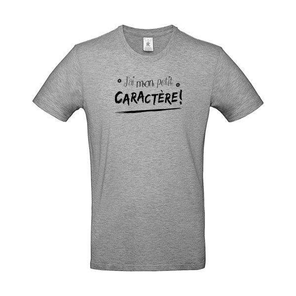 J'ai mon petit CARACTÈRE ! |E190 T-shirt|Sport Grey||5XL