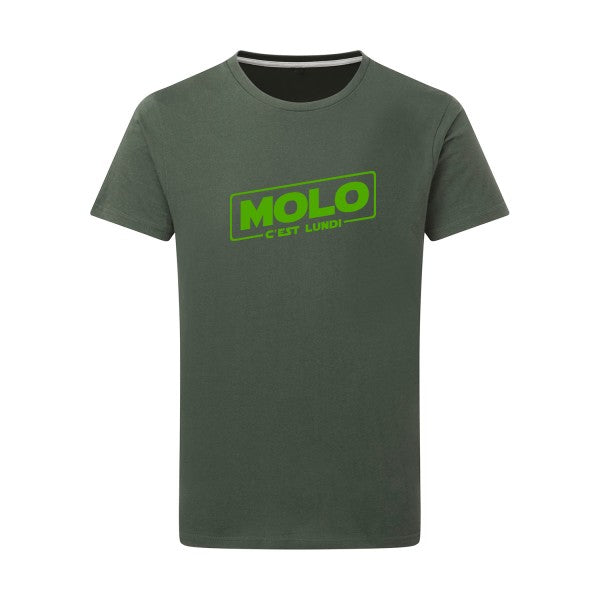 Molo c'est lundi vert pomme -Flex vert pomme sur T-shirt SG  Thyme  2XL