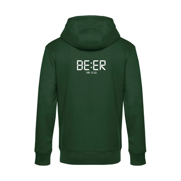 TIME-TO-GO sweat shirt original Bottle Green flex Blanc impression Dos