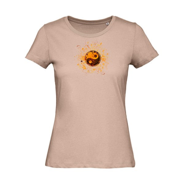 ying-yang- - t-shirt original femme Millennial Pink