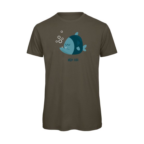 T-shirt humour original M En Fish T Shirt couleur Khaki Green