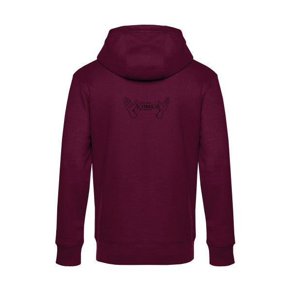 comac sweat shirt original Burgundy flex Noir impression Dos