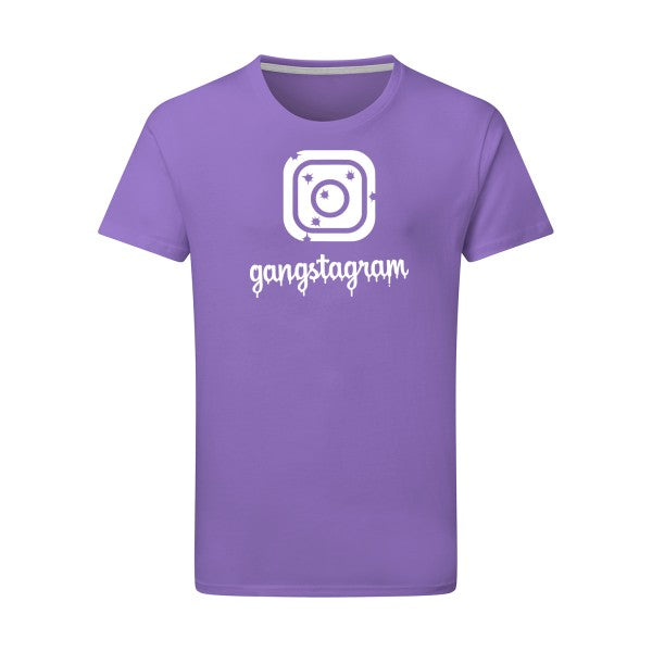 GANGSTAGRAM - Flex Blanc Tshirt original Aster Purple  2XL