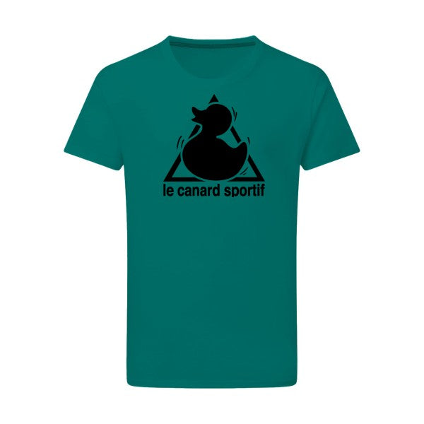 Canard Sportif noir -Flex noir sur T-shirt SG  Emerald Green  2XL