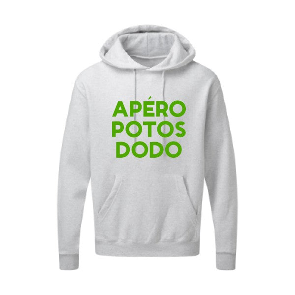 Apéro Potos Dodo  |Sweat  capuche humoristique Vert pomme 