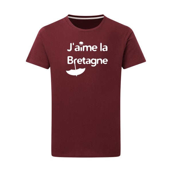 J'aime la Bretagne - Flex Blanc Tshirt original Burgundy  2XL