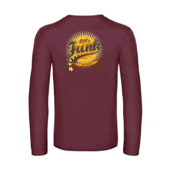 let-s-funk-!-t-shirt-manches-longues-original-humour -Burgundy