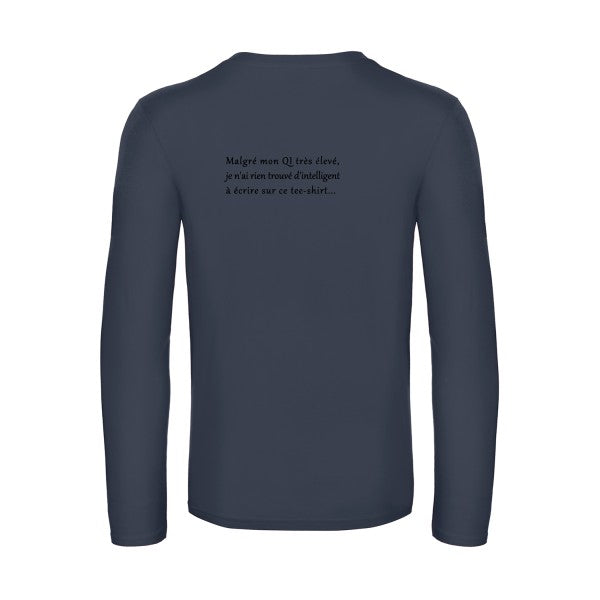 qi - t shirt- manches- longues- original- humour- Navy impression Dos