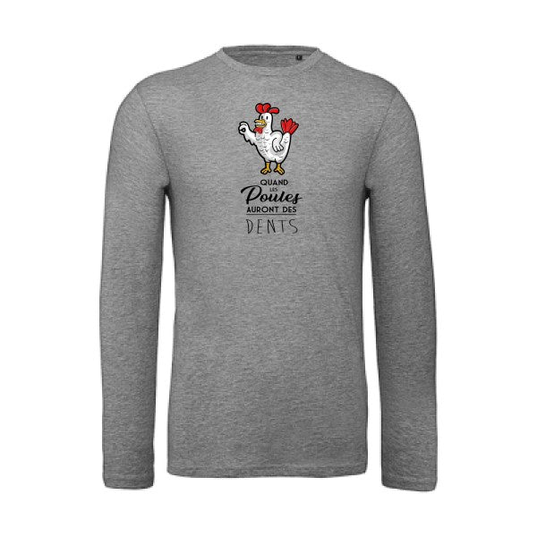 quand les poules auront des dents | T-shirt original LSL Sport Grey 2XL