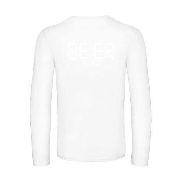 time to go - t shirt- manches- longues- original- humour- White impression Dos