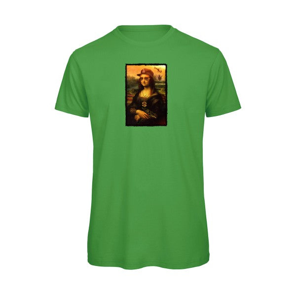 T-shirt humour original La Joconde T Shirt couleur Real Green