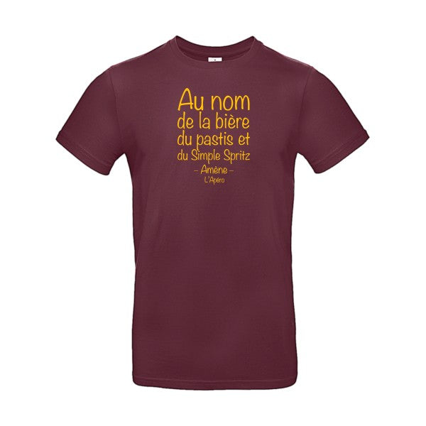 prière de l'apéroFlex jaune or - E190 T-shirt|Burgundy||2XL