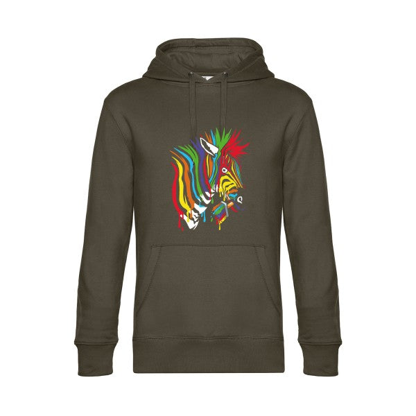 Anticonformiste- Sweat à capuche original Khaki - RueDuTeeshirt