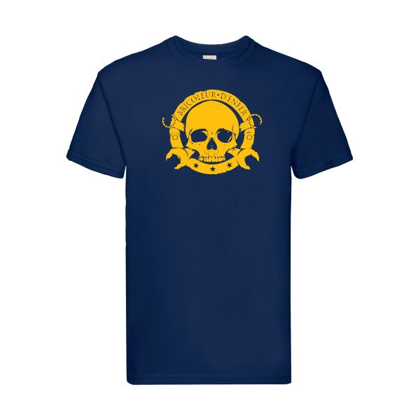 T-shirt|bricoleur d'enfer |flex jaune Or| Fruit of the loom 205 g 