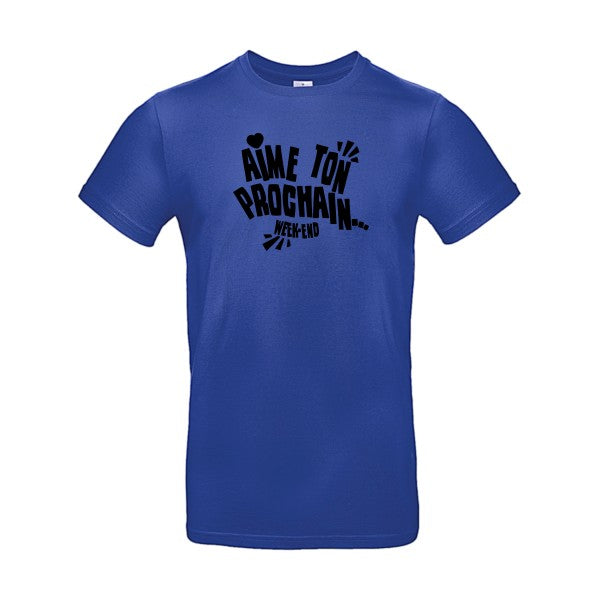 Aime ton prochain !Flex noir- T-shirt E190|Cobalt Blue||2XL