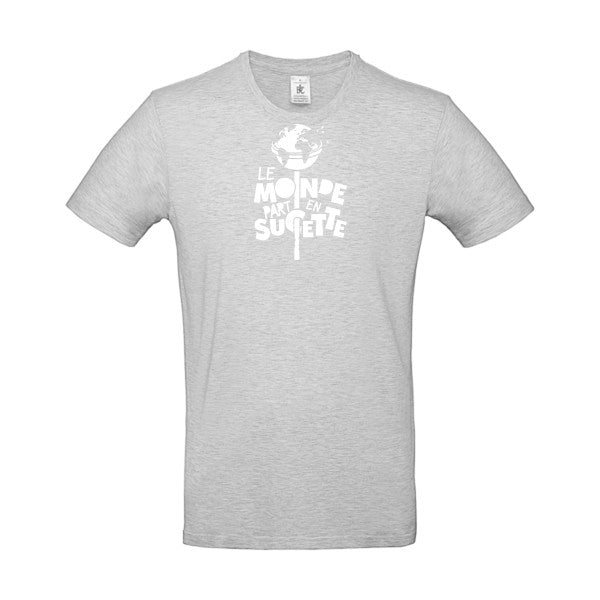 Le Monde part en Sucette Blanc B&C - E190 T-shirt