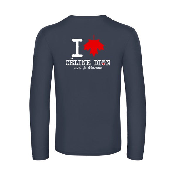 i-love-celine-t-shirt-manches-longues-original-humour -Navy