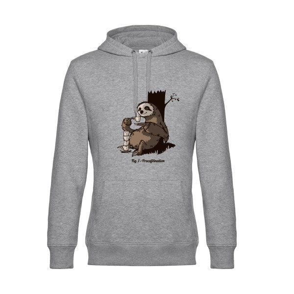 Procafeination- Sweat à capuche original Heather Grey - RueDuTeeshirt