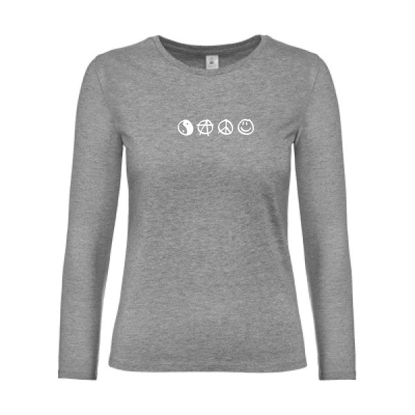 t-shirt lsl femme circles-power-B&C-E190-LSL-women--T-shirt-femme-manches-longues Sport Grey flex 