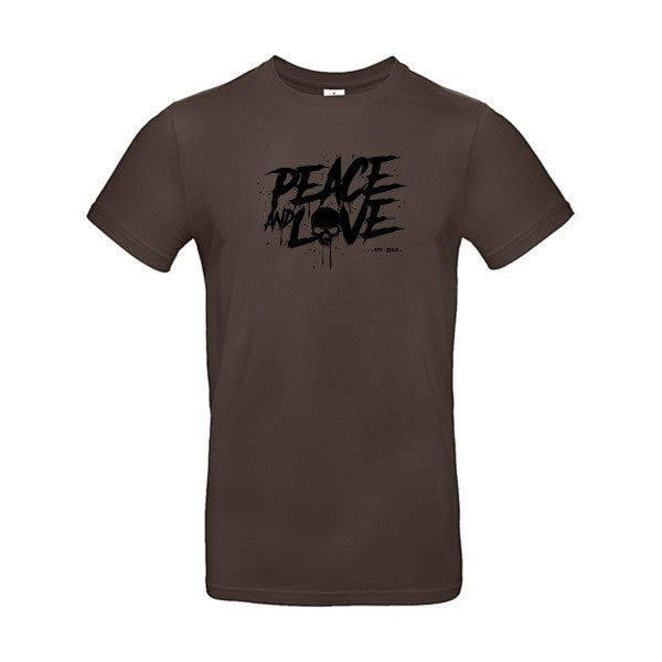 Peace or no peace flex noir B&C - E190 T-shirt|Brown||2XL