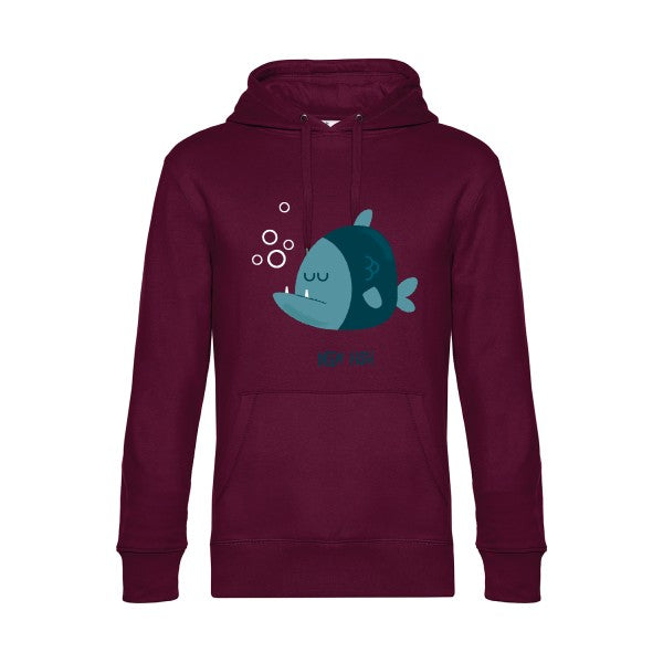 M-en-fish- Sweat à capuche original Burgundy - RueDuTeeshirt