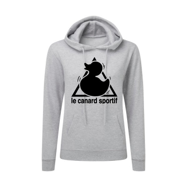 Canard Sportif Noir |Sweat original à capuche Femme