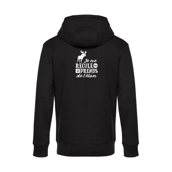 Prendre-de-l-elan sweat shirt original Black flex Blanc impression Dos