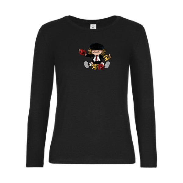 t-shirt lsl femme ACDC-  Black flex 
