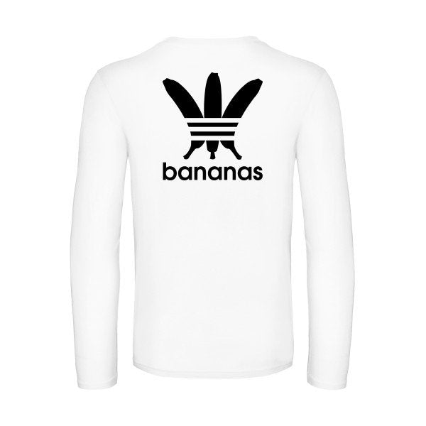 bananas - t shirt- manches- longues- original- humour- White impression Dos