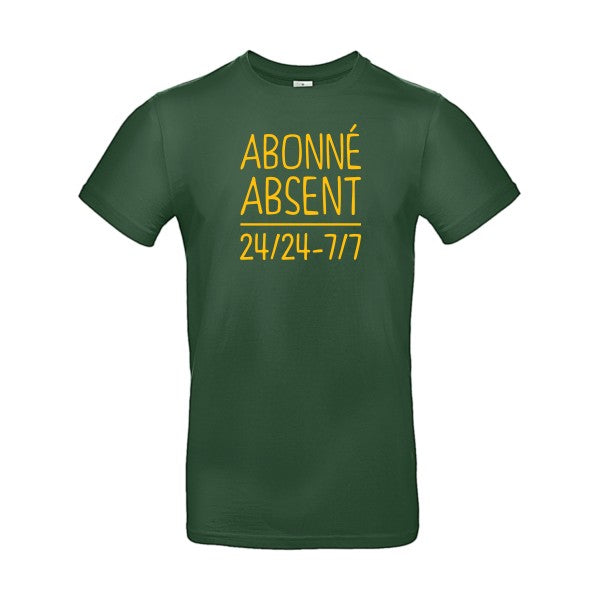 Abonné absentFlex jaune or - E190 T-shirt|Bottle Green||2XL