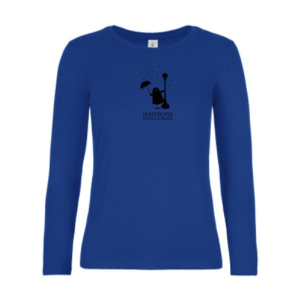 t-shirt lsl femme Hantons-sous-la-pluie Royal Blue flex Noir