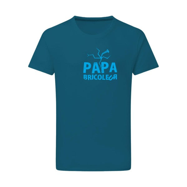 Papa bricoleur - Flex bleu clair Tshirt original Petrol  2XL