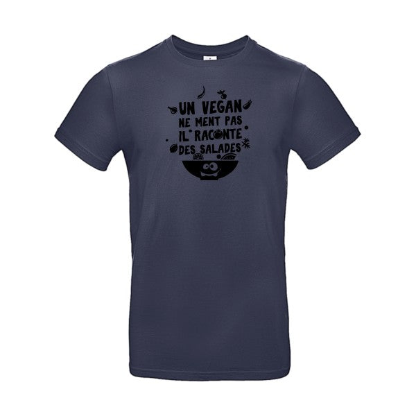 Un vegan ne ment pasFlex noir- T-shirt E190|Navy Blue||2XL