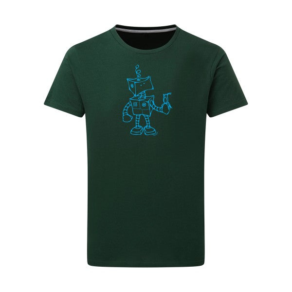 Robot & Bird - Flex bleu clair Tshirt original Bottle Green  2XL