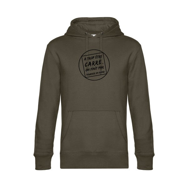 Cercle-vicieux sweat shirt original Khaki flex Noir impression Face