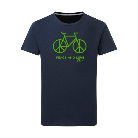 Peace and vélo - Flex Vert pomme Tshirt original Denim  XL