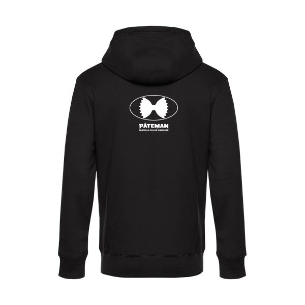 PATEMAN sweat shirt original Black flex Blanc impression Dos