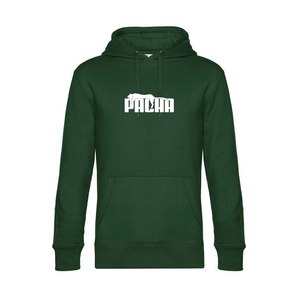 Pacha sweat shirt original Bottle Green flex Blanc impression Face