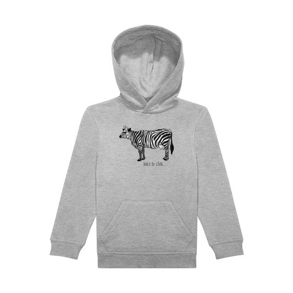 sweat capuche enfant Sports Grey drole-de-zebre