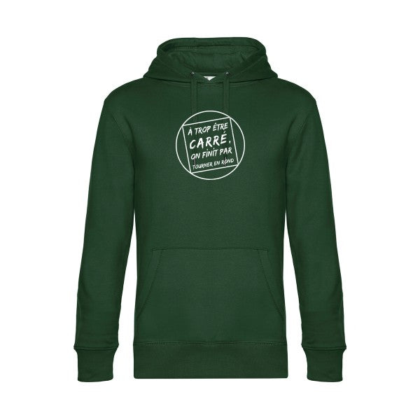 Cercle-vicieux sweat shirt original Bottle Green flex Blanc impression Face