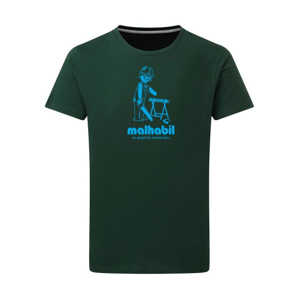 Malhabil... - Flex bleu clair Tshirt original Bottle Green  2XL