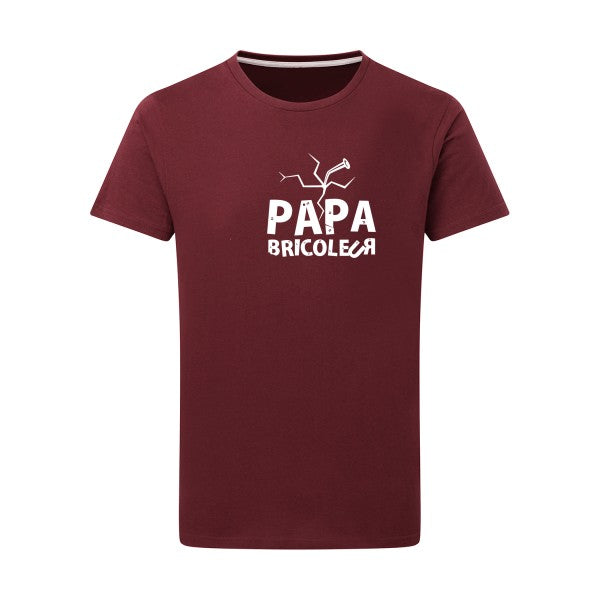 Papa bricoleur - Flex Blanc Tshirt original Burgundy  2XL